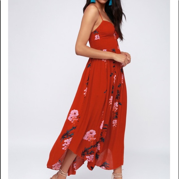 Free People Dresses & Skirts - NWT free People beau smocked Printed slip dress